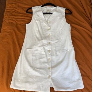 Abercrombie & Fitch Mara Linen-Blend Vest Mini Dres